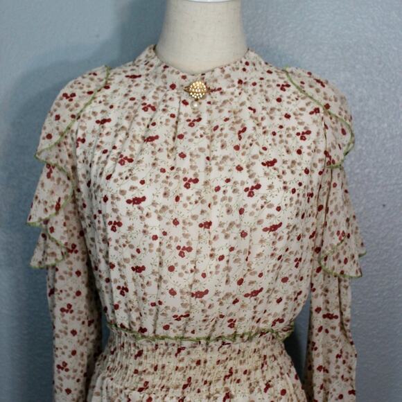 Li & Li Fashion Vintage Looking Cold Shoulder Maxi Dress - Picture 4 of 12